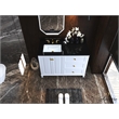 Ancerre Designs Hannah Left Basin Bathroom Vanity Set w/ Gold Hardware in White
