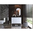 Ancerre Designs Hannah Right Basin Bathroom Vanity Set w/ Gold Hardware in White