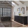 Audrey 84 in. Bath Vanity Set in Black Onyx with White Quartz Top