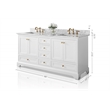 Audrey 66 in. Bath Vanity Set in White with Gold Hardware