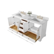 Audrey 66 in. Bath Vanity Set in White with Gold Hardware