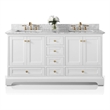Audrey 66 in. Bath Vanity Set in White with Gold Hardware