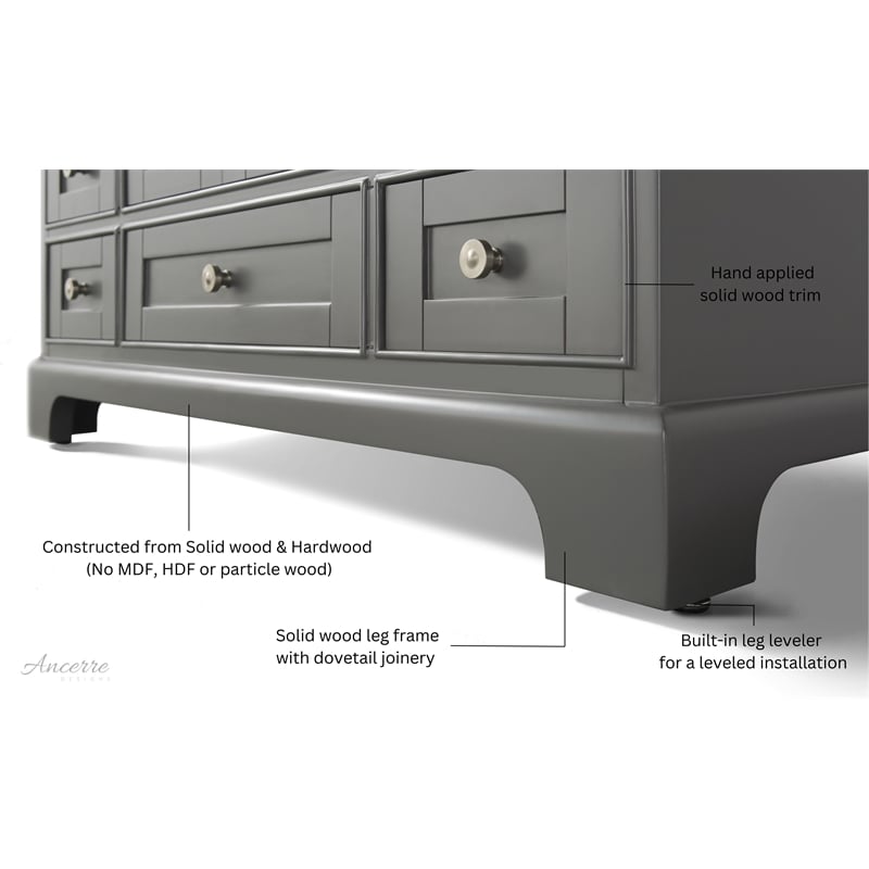 Audrey 66 in. Bath Vanity Set in Sapphire Gray