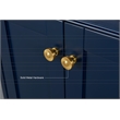 Audrey 66 in. Bath Vanity Set in Heritage Blue with Gold Hardware