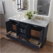Audrey 66 in. Bath Vanity Set in Heritage Blue with Gold Hardware