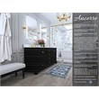 Audrey 66 in. Bath Vanity Set in Black Onyx with Gold Hardware