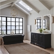 Audrey 66 in. Bath Vanity Set in Black Onyx with Gold Hardware