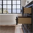 Audrey 66 in. Bath Vanity Set in Black Onyx with Gold Hardware