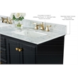 Audrey 66 in. Bath Vanity Set in Black Onyx with Gold Hardware