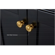 Audrey 66 in. Bath Vanity Set in Black Onyx with Gold Hardware