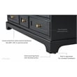Audrey 66 in. Bath Vanity Set in Black Onyx with Gold Hardware