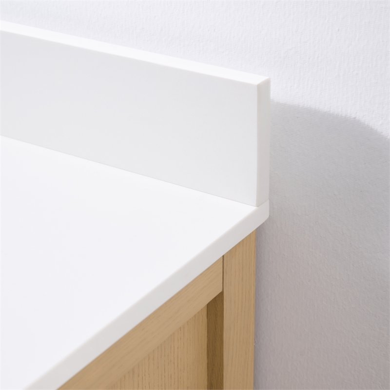 Lauren 42 in. Bath Vanity Set in Oak with White Quartz Top and Undermount Basin