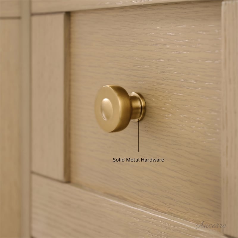 Lauren 48 in. Bath Vanity Set in Oak with White Quartz Top and Undermount Basin