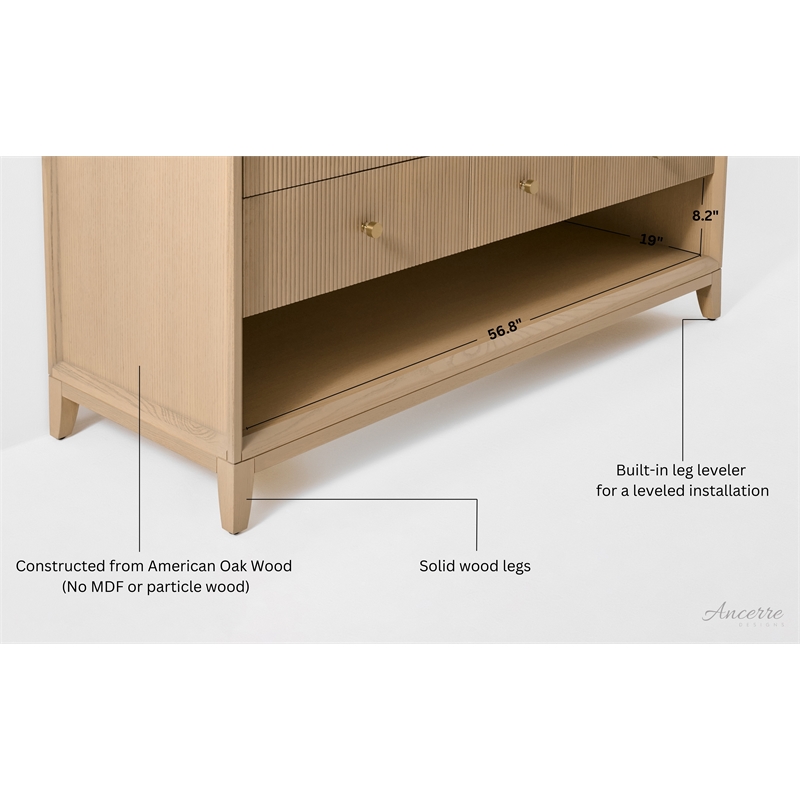 Momo 60 in. Bath Vanity in Oak finish with White Quartz Top and Undermount Basin