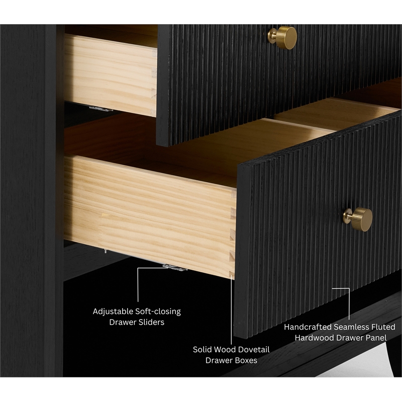 Momo 24 in. Bath Vanity in Black Oak with White Quartz Top and Undermount Basin