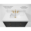 Momo 36 in. Bath Vanity in Black Oak with White Quartz Top and Undermount Basin