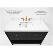 Momo 48 in. Bath Vanity in Black Oak with White Quartz Top and Undermount Basin