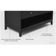 Momo 48 in. Bath Vanity in Black Oak with White Quartz Top and Undermount Basin