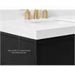 Momo 48 in. Bath Vanity in Black Oak with White Quartz Top and Undermount Basin
