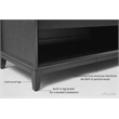 Momo 60 in. Bath Vanity in Black Oak with White Quartz Top and Undermount Basin
