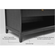 Momo 84 in. Bath Vanity in Black Oak with White Quartz Top and Undermount Basin