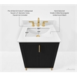 Turlington 24 in. Bath Vanity in Black Oak with White Quartz Top and Undermount