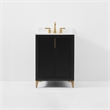 Turlington 24 in. Bath Vanity in Black Oak with White Quartz Top and Undermount