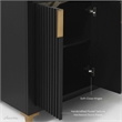 Turlington 84 in. Bath Vanity in Black Oak with White Quartz Top and Undermount