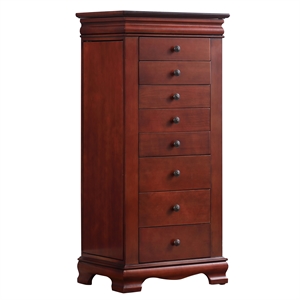 marquis cherry jewelry armoire with 8 drawer