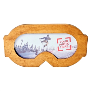 vista 12 in. x 5.5 in. tung oil snowboarding gift and wooden picture frame