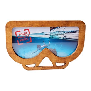 vista 12.2 in. x 6.1 in. tung oil scuba diver gift wooden picture frame