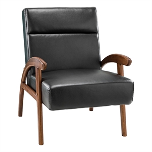 14 karat home gortyn living room chair with solid wood legs-black