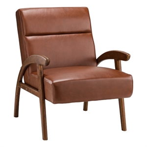 14 karat home gortyn living room chair with solid wood legs-brown