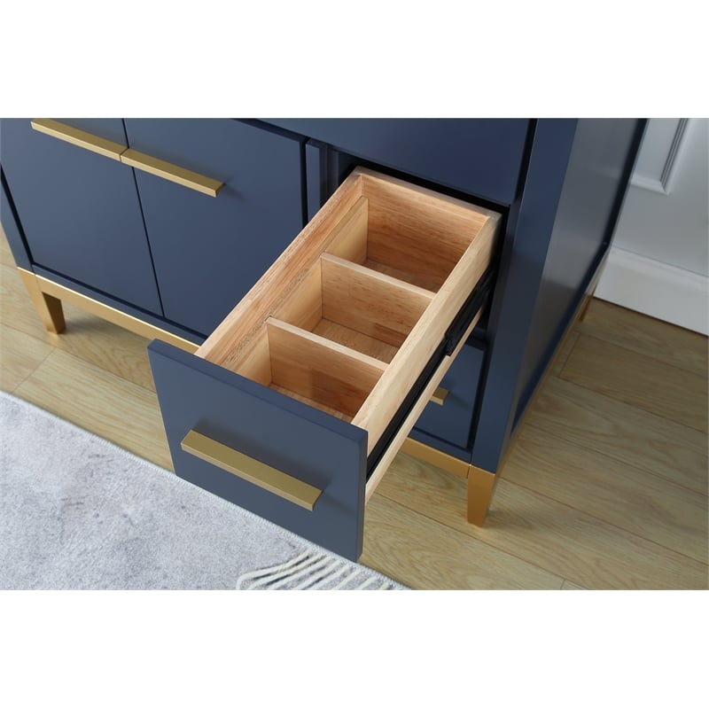 36 Tennant Brand Modern Style Navy Blue Wood Vessel Sink Bathroom Vanity