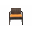 Teaset 4 Piece Outdoor Patio Bistro Conversation Set in Brown/Orange