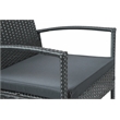 Carlyssa 4 Piece Wicker Outdoor Conversation Set with Gray Cushions by Thy-Hom