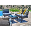 Carlyssa 4 Piece Wicker Outdoor Conversation Set with Gray Cushions by Thy-Hom