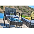 Carlyssa 4 Piece Wicker Outdoor Conversation Set with Gray Cushions by Thy-Hom
