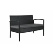 Carlyssa 4 Piece Wicker Outdoor Conversation Set with Gray Cushions by Thy-Hom