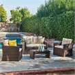 Rawtenstall 4 Piece Wicker Outdoor Conversation Group in Beige by Thy-Hom