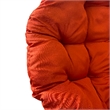 Claborn Swivel Outdoor Papasan Chair Brown Wicker in Orange by Thy-Hom