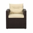 Thy-Hom Arlington Outdoor Brown Wicker Furniture Set Beige Cushions