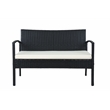 Thy-Hom Teaset 4 Piece Patio Bitro Set Outdoor Conversation Set in Black/Beige