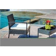 Thy-Hom Teaset 4 Piece Patio Bitro Set Outdoor Conversation Set in Black/Beige