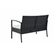 Thy-Hom Teaset 4 Piece Patio Bitro Set Outdoor Conversation Set in Black/Beige