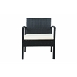 Thy-Hom Teaset 4 Piece Patio Bitro Set Outdoor Conversation Set in Black/Beige