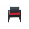 Thy-Hom Teaset 4 Piece Patio Bitro Set Outdoor Conversation Set in Black/Red