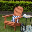 Villartet Solid Wood Classic Adirondack Outdoor Folding Chair Walnut by Thy-Hom