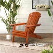 Villartet Solid Wood Classic Adirondack Outdoor Folding Chair Walnut by Thy-Hom