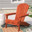Villartet Solid Wood Classic Adirondack Outdoor Folding Chair Walnut by Thy-Hom
